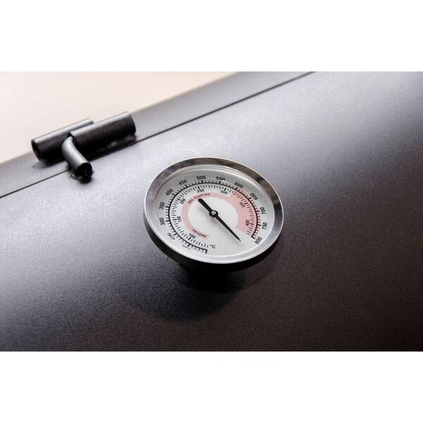 Longhorn Offset Smoker in Black with 1.060 sq. in. Cooking Space