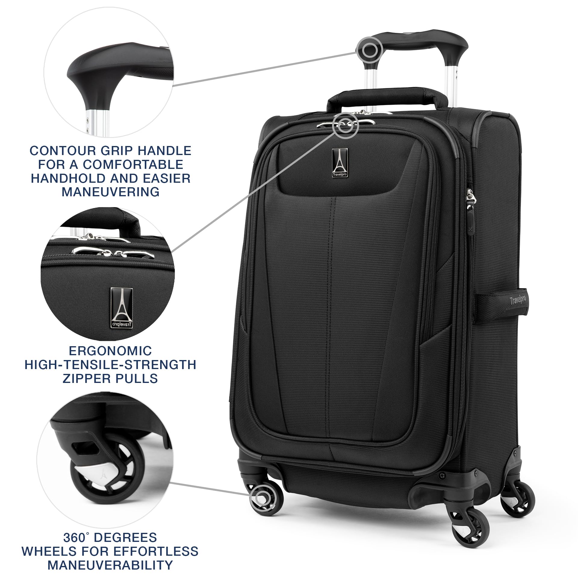 Travelpro Maxlite 5 Softside Expandable Carry on Luggage