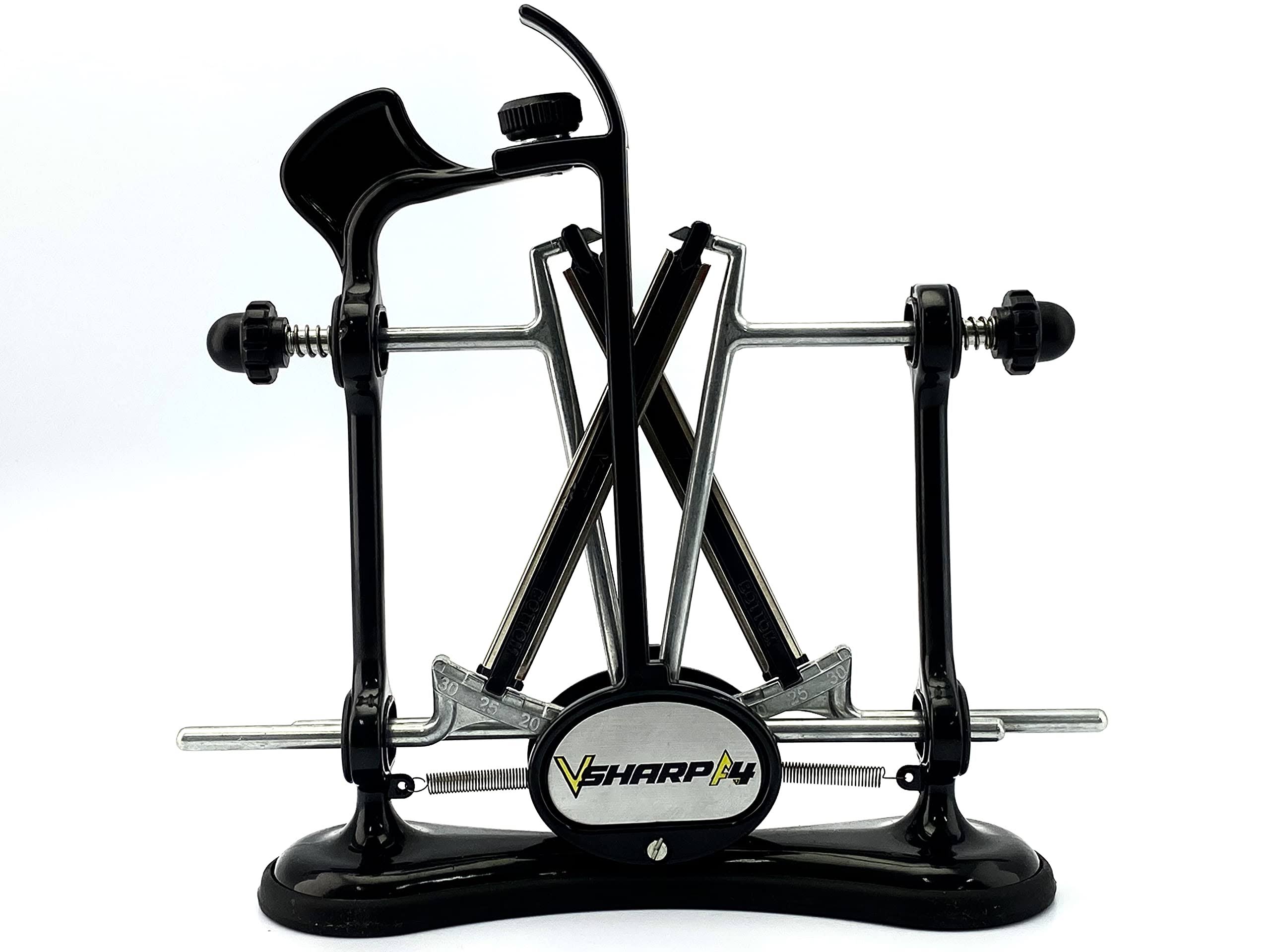 Warthog V-Sharp A4 Knife Sharpeners, 325 Grit Diamond Rods with Adjustable Angles, Professional Knife Sharpener System, Metal Frame Construction,