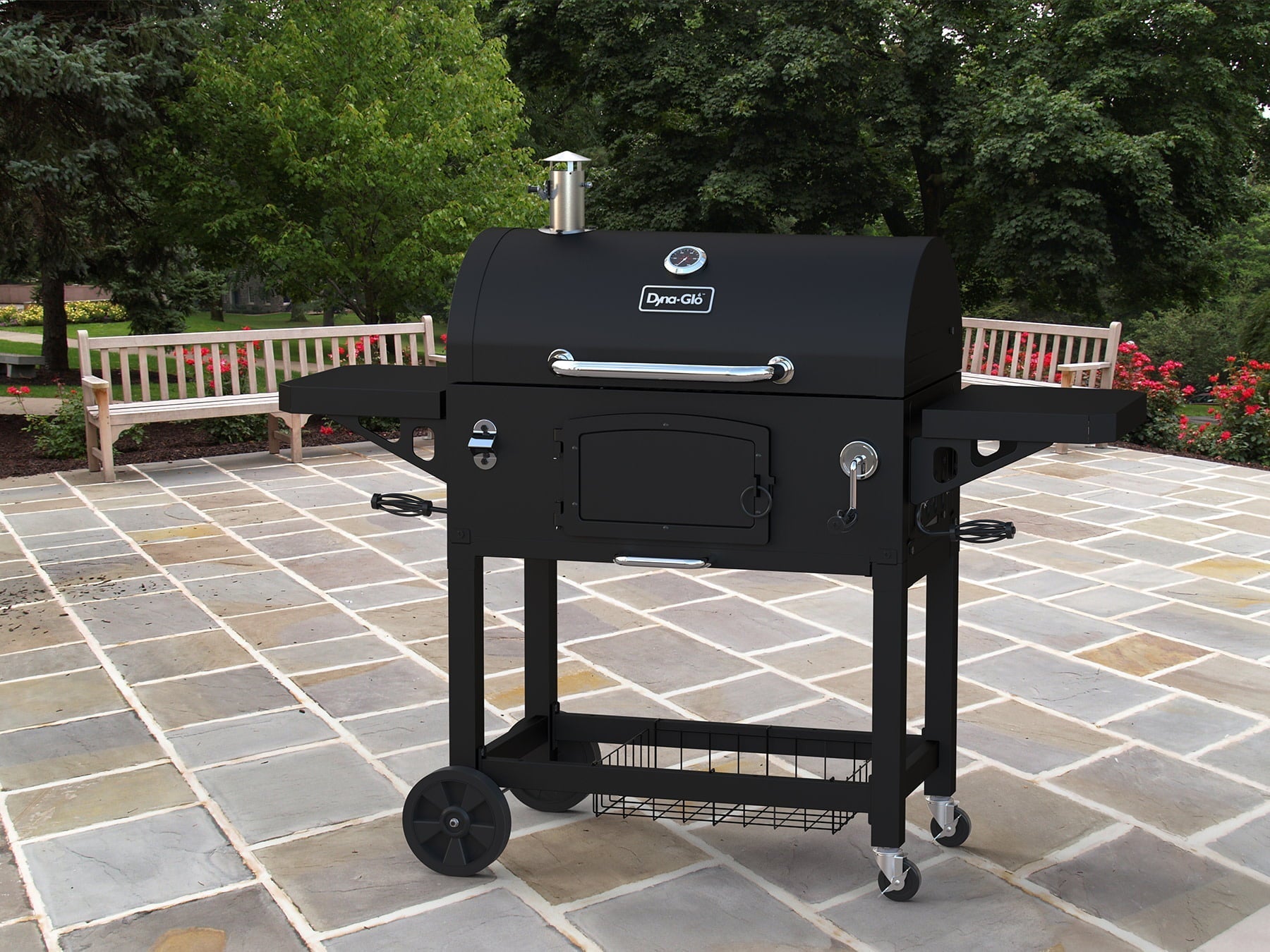 X-Large Heavy-Duty Charcoal Grill - 32 in. W- 816 sq.in. of Cooking Area Black