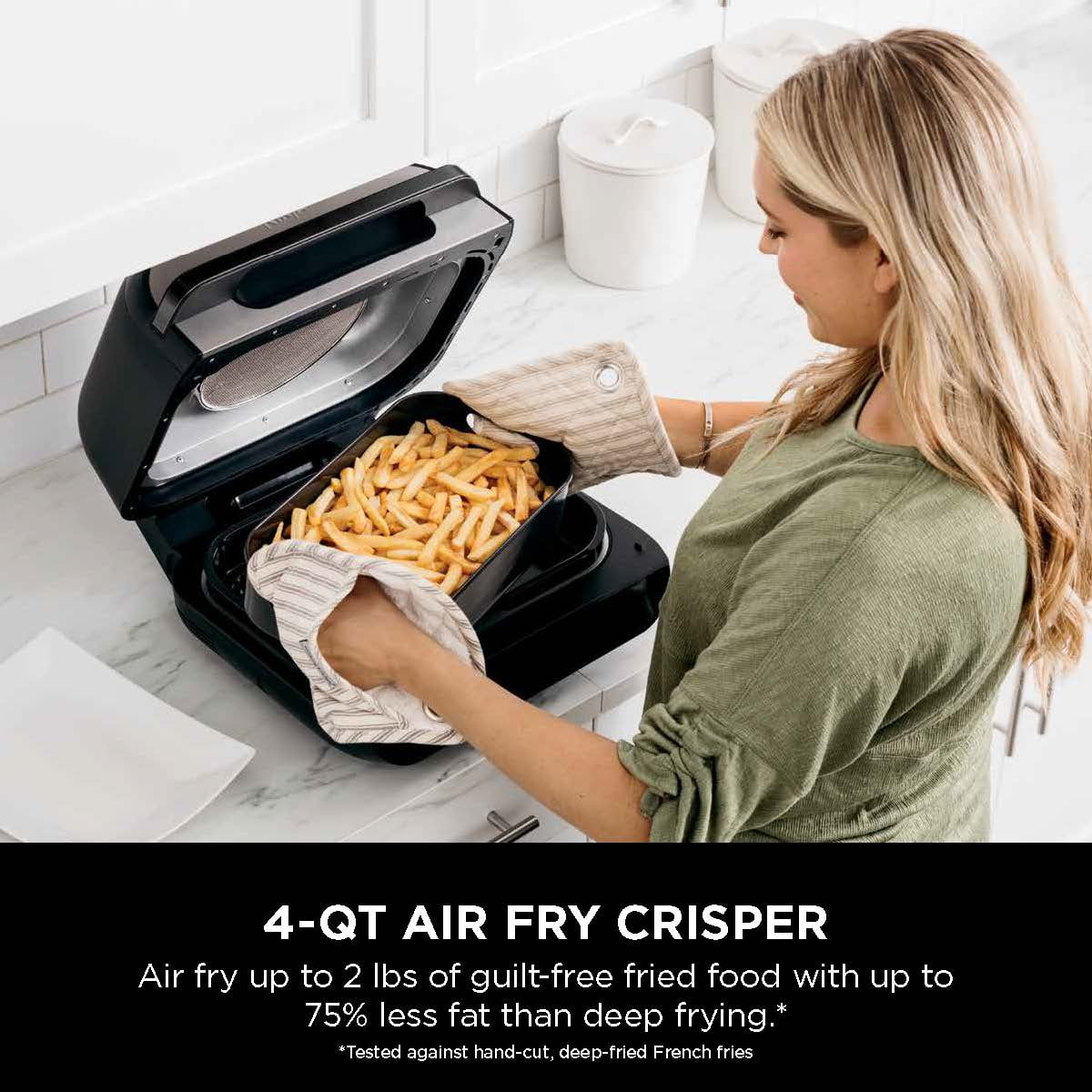 Foodi Smart XL 4-in-1 Indoor Grill with 4-Quart Air Fryer. Roast. Bake. and Smart Cook System. FG550