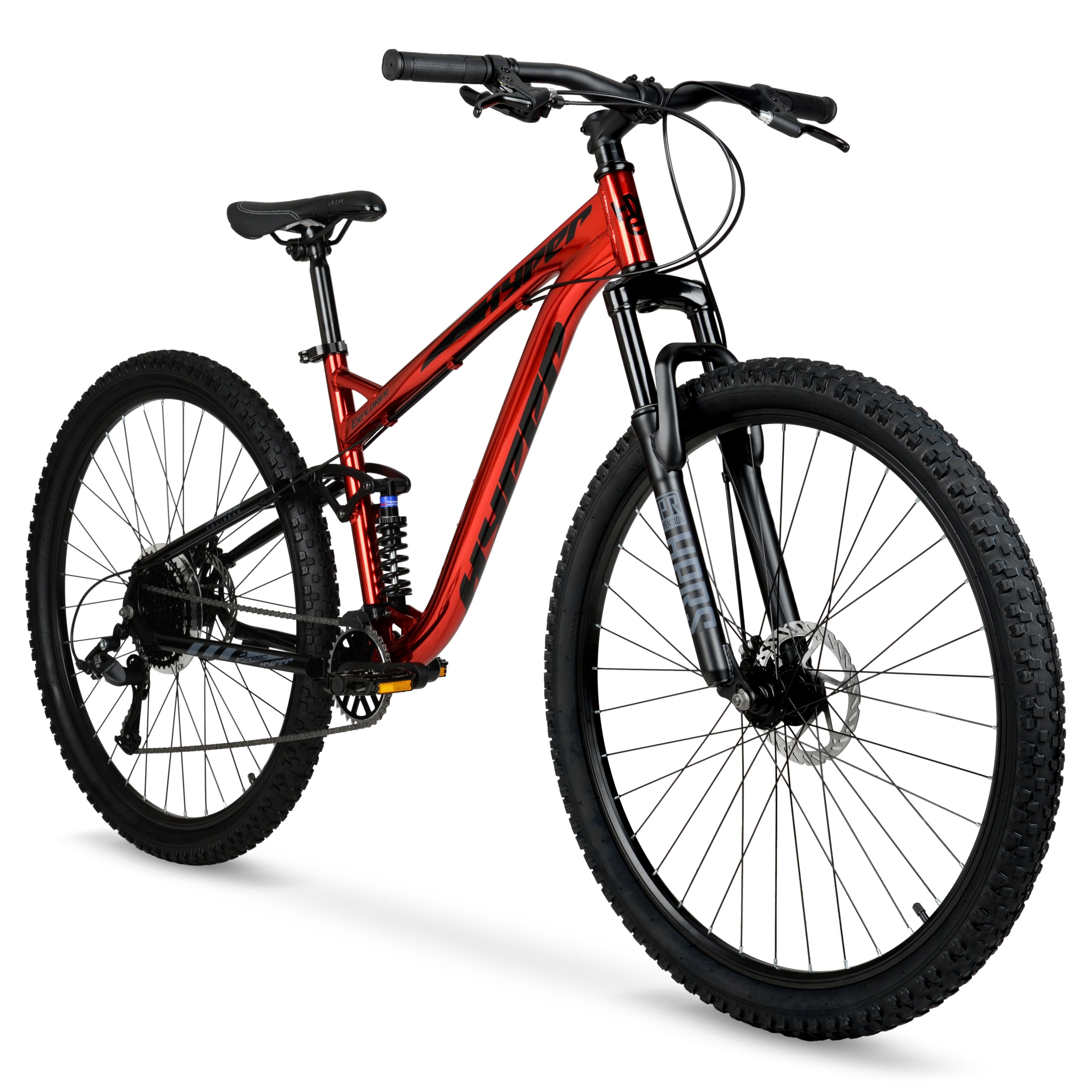 Bicycle Men's 29 In. Explorer Dual Suspension Mountain Bike. Red