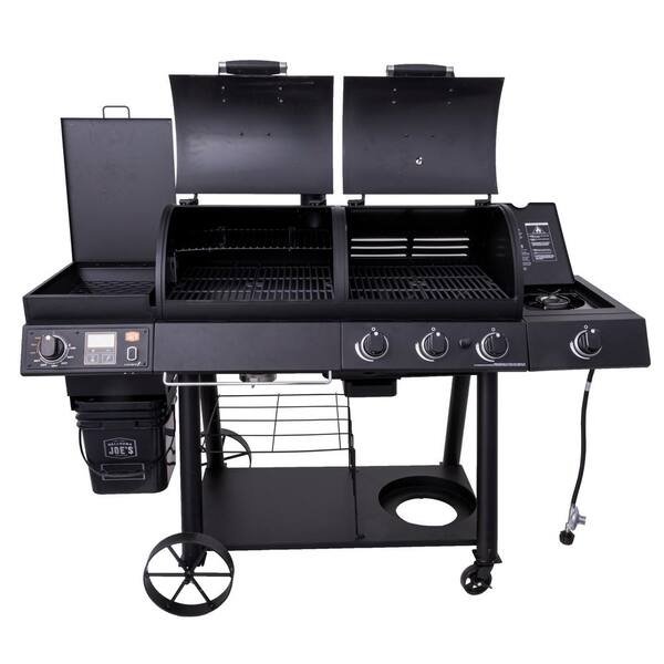 Rider Combo Gas and Pellet Grill in Black with 997 sq. in. Cooking Space