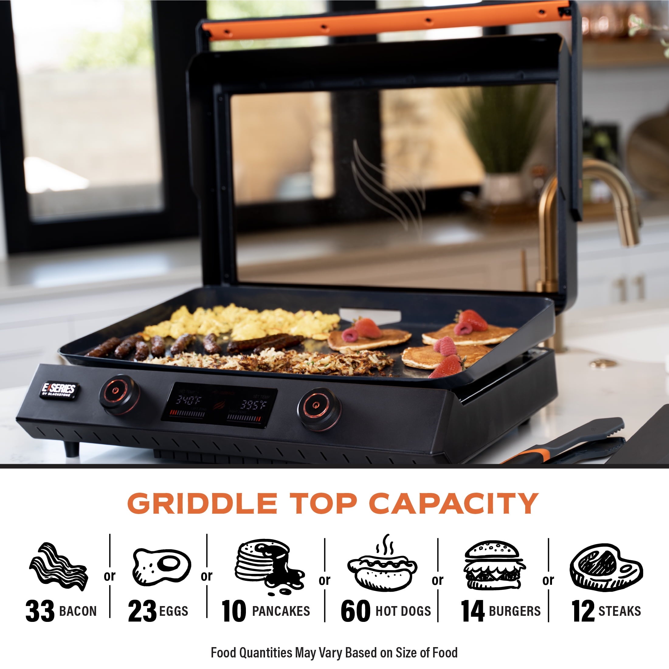E-Series 22 Electric Tabletop Griddle with Prep Cart