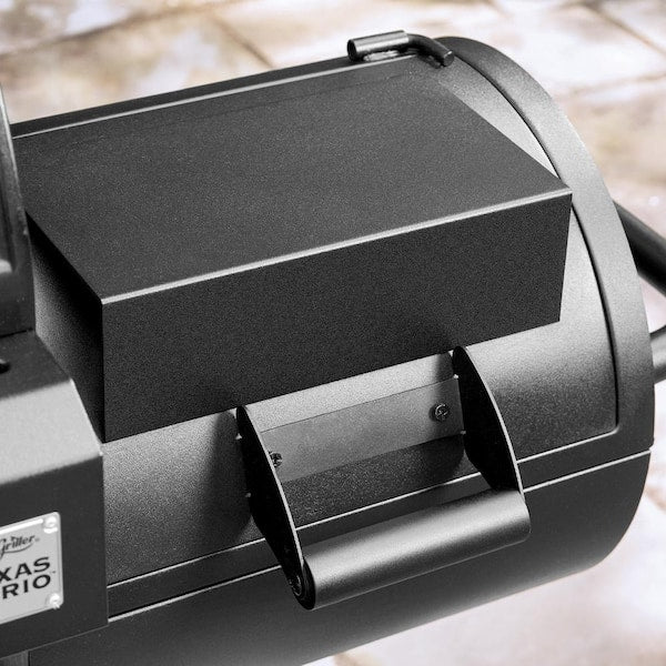 Texas Trio 4-Burner Dual Fuel Grill with Smoker in Black