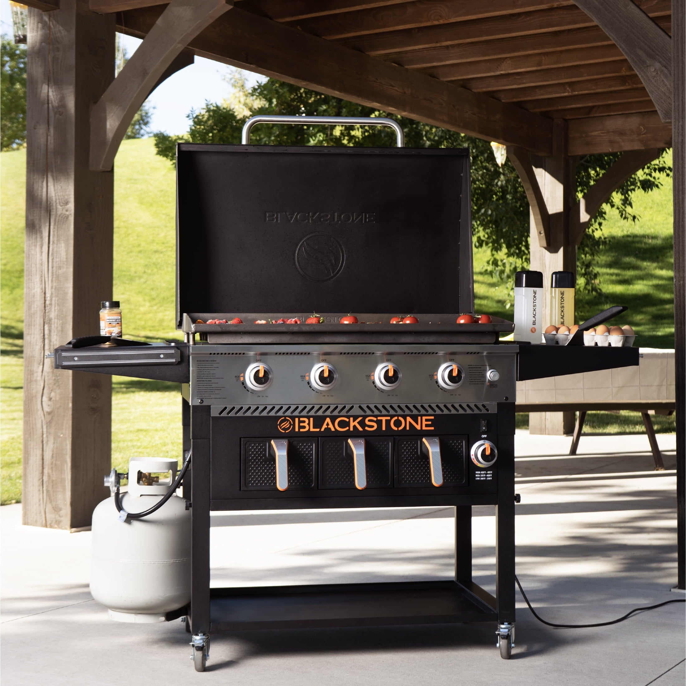 4-Burner 36 Griddle with Air Fryer and Hood