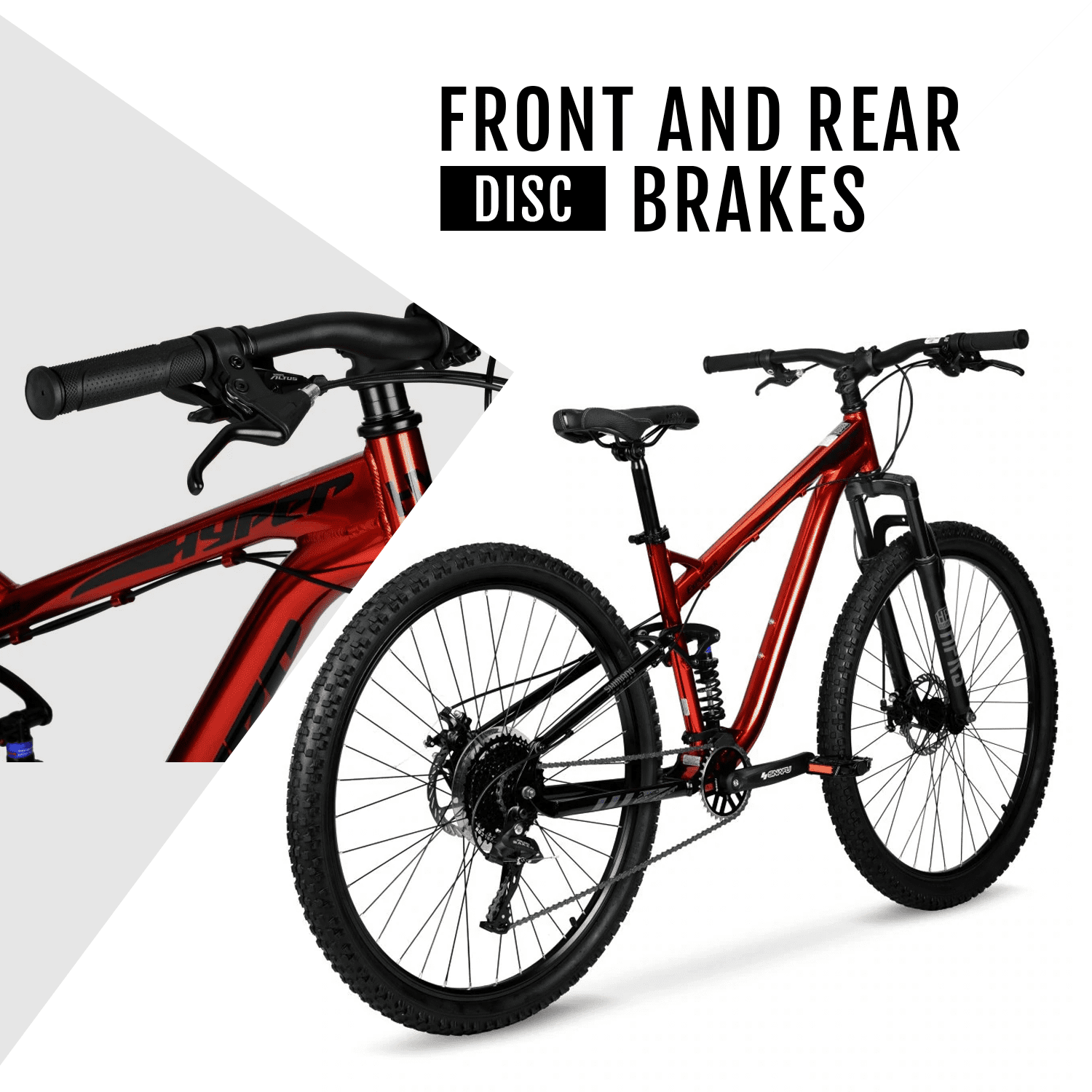 Bicycle Men's 29 In. Explorer Dual Suspension Mountain Bike. Red