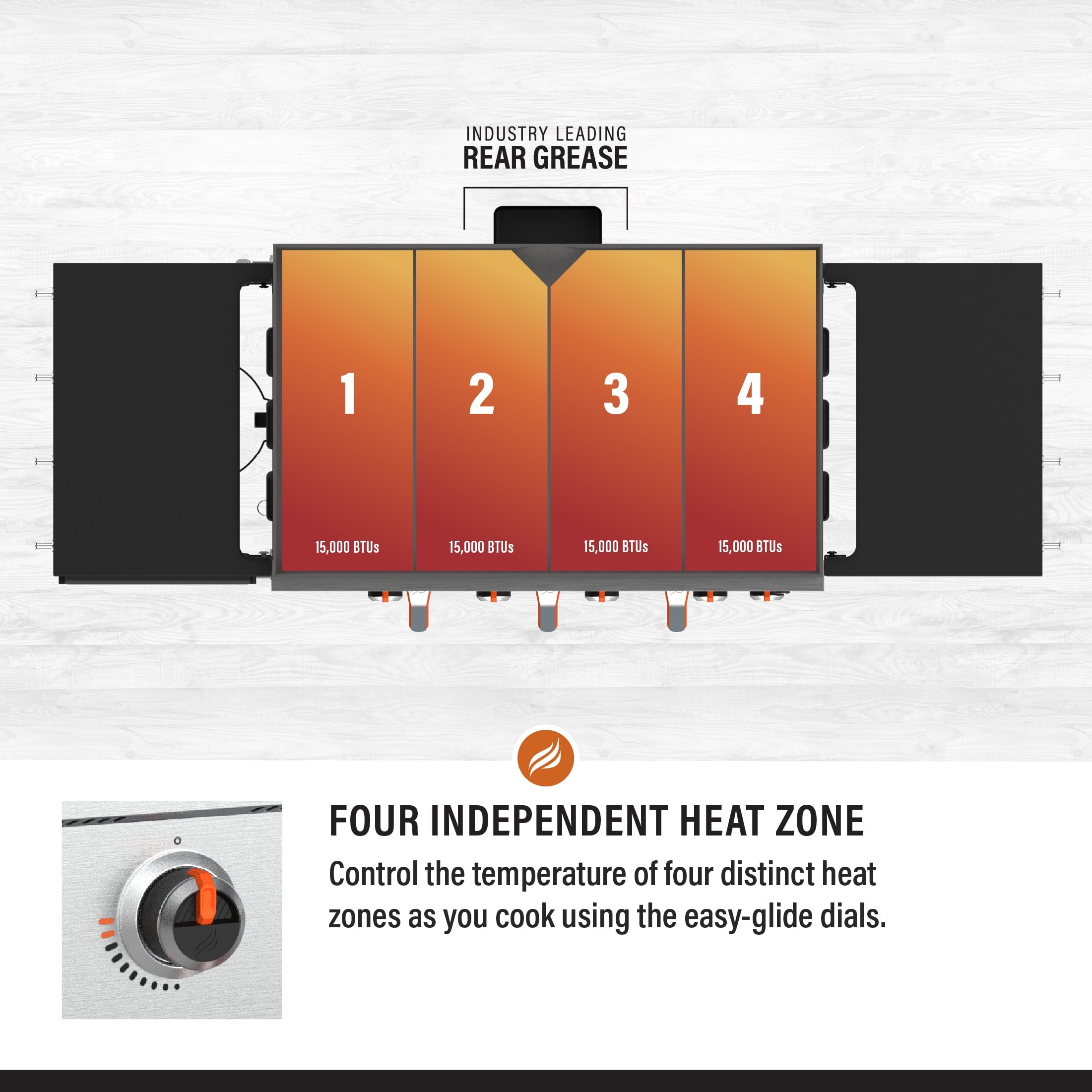 4-Burner 36 Griddle with Air Fryer and Hood