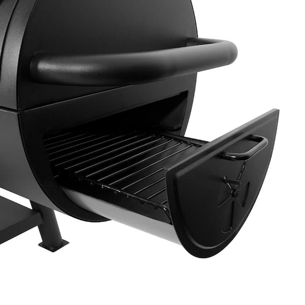 Texas Trio 4-Burner Dual Fuel Grill with Smoker in Black