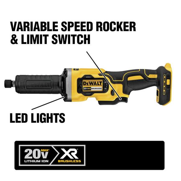 20V MAX XR Cordless Grinder 2 Tool Combo Kit with 4.5 in. Grinder. 1-1/2 in. Die Grinder. and (1) 5.0Ah Battery