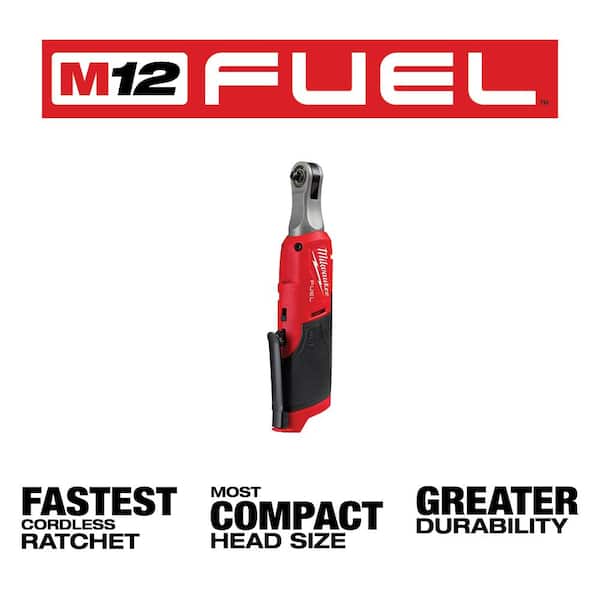 M12 FUEL 12V Li-Ion Brushless Cordless High Speed 3/8 in. Ratchet and M12 FUEL High Speed 1/4 in. Ratchet Combo Kit