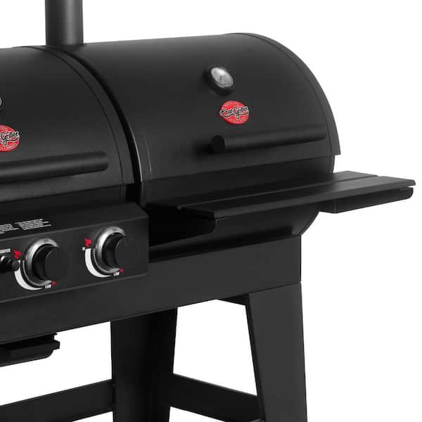 Double Play 1.260 sq.. in. 3-Burner Gas and Charcoal Grill in Black