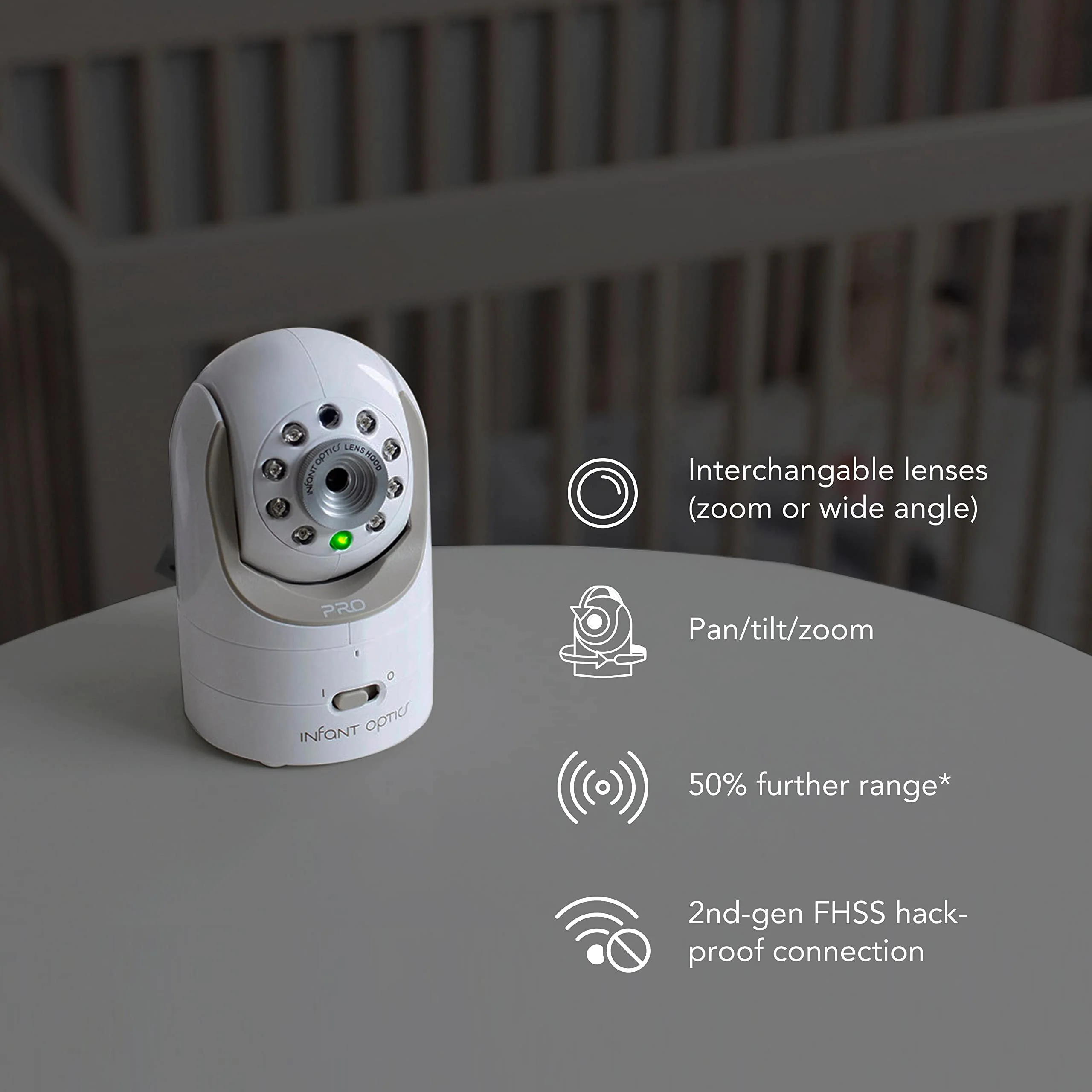 Infant Optics DXR-8 PRO Video Baby Monitor. 720P HD Resolution 5 Display