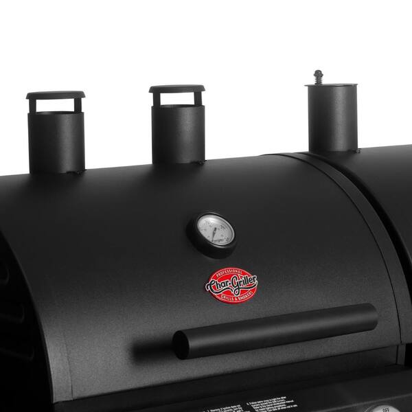 Double Play 1.260 sq.. in. 3-Burner Gas and Charcoal Grill in Black